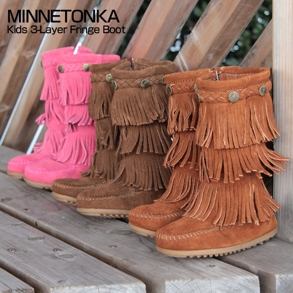 3 layer fringe boots kidsarchie Rakuten Global Market  MINNETONKA Mine Tonka Kids 3 pEoxwAac