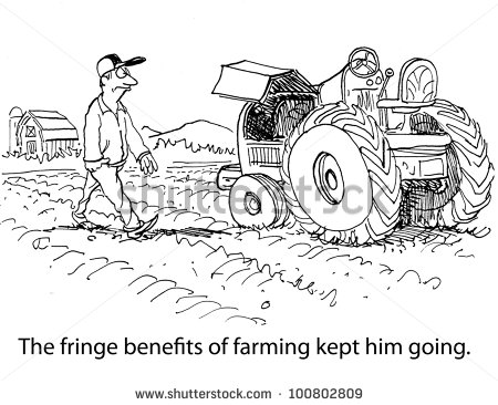 fringe benefitsThe Fringe Benefits Of Farming Kept Him Going Stock Photo CUTFoEuF