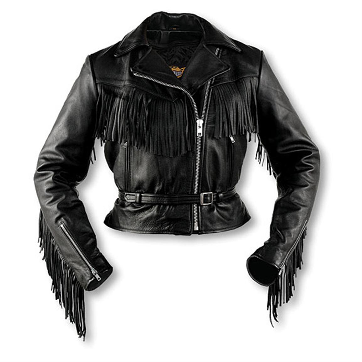 fringe brown leather jacket for womenWomens Interstate Leather Fringe Jacket   149131 Insulated IT7LDa6P