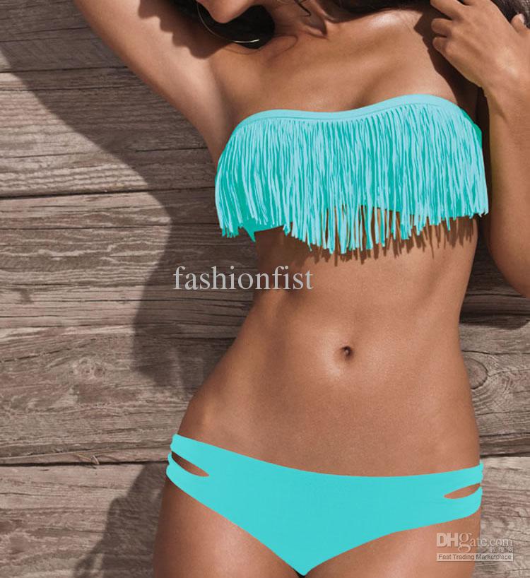 fringe cheap bathing suits for juniorsCheap Swimwear Swimsuit   Best Fringe Top Strapless Swimsuit gFT7y45A
